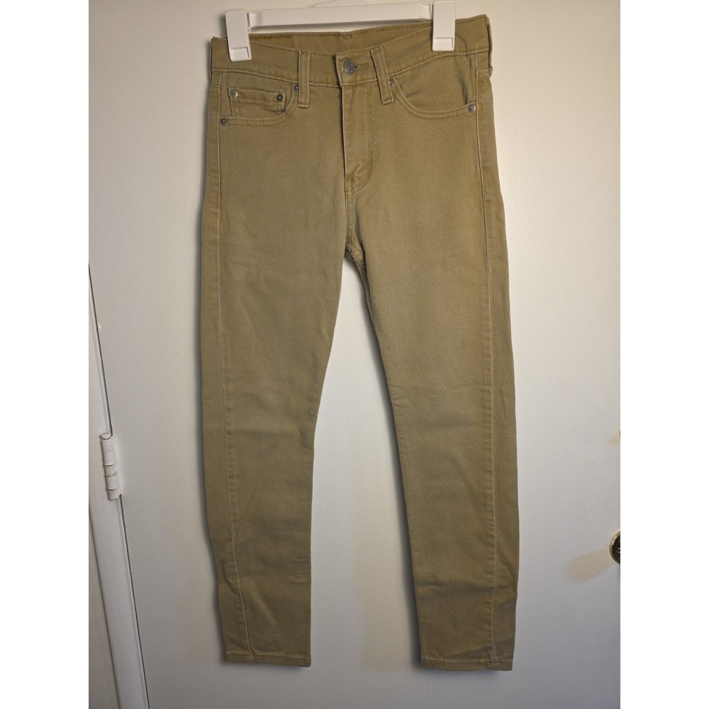 Levi's 510 Slim Fit Jeans Men's 28x30 Tapered Leg Brown Tan Beige Wash